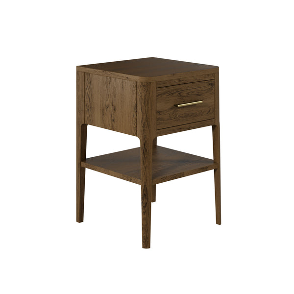 Abberley Bedside Brown Oak 1 Drawer