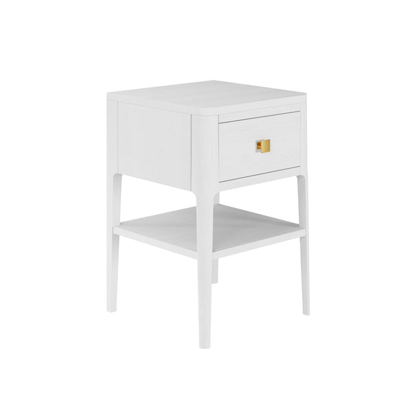 Abberley Bedside White Oak 1 Drawer