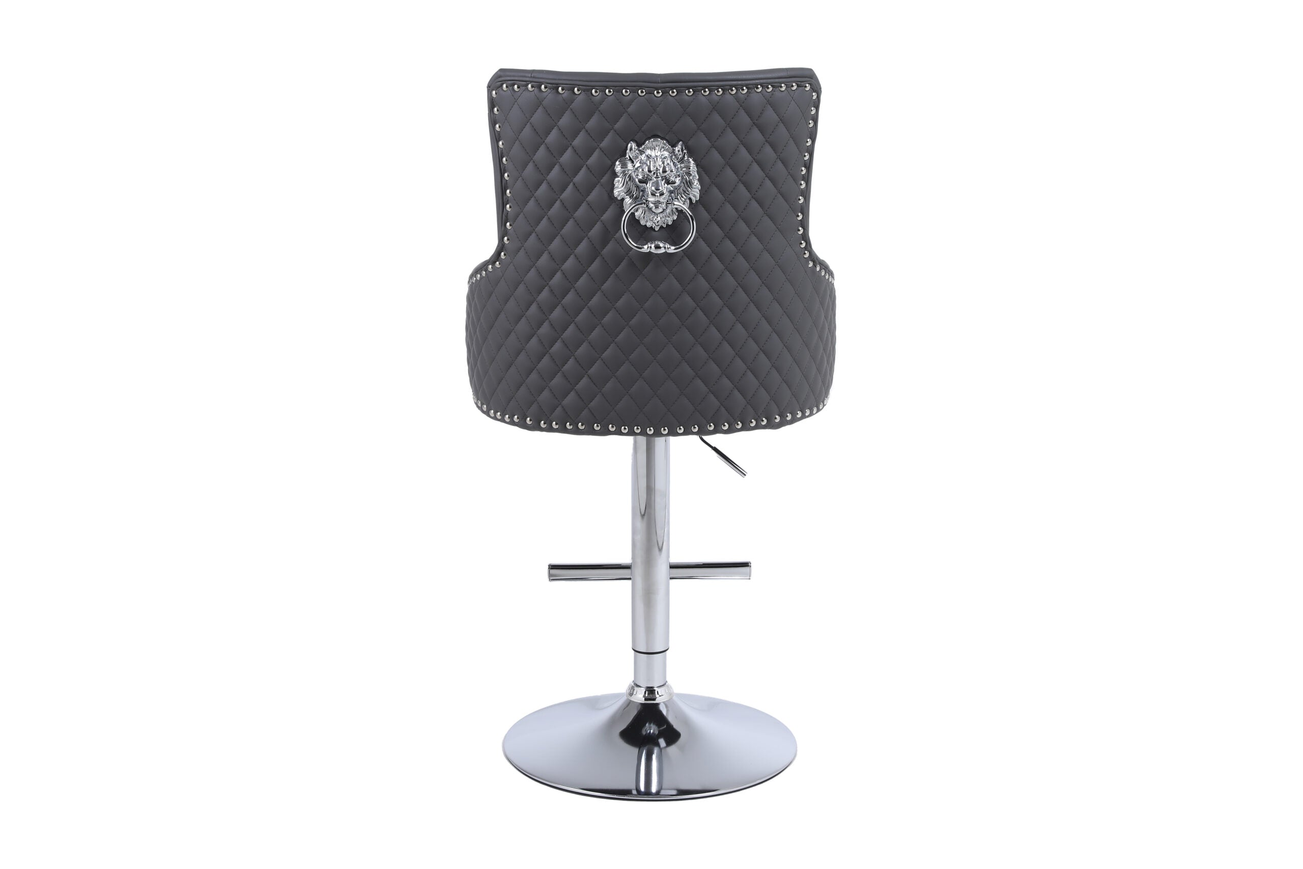 Majestic Hudson Grey Faux Leather PU Bar Stool