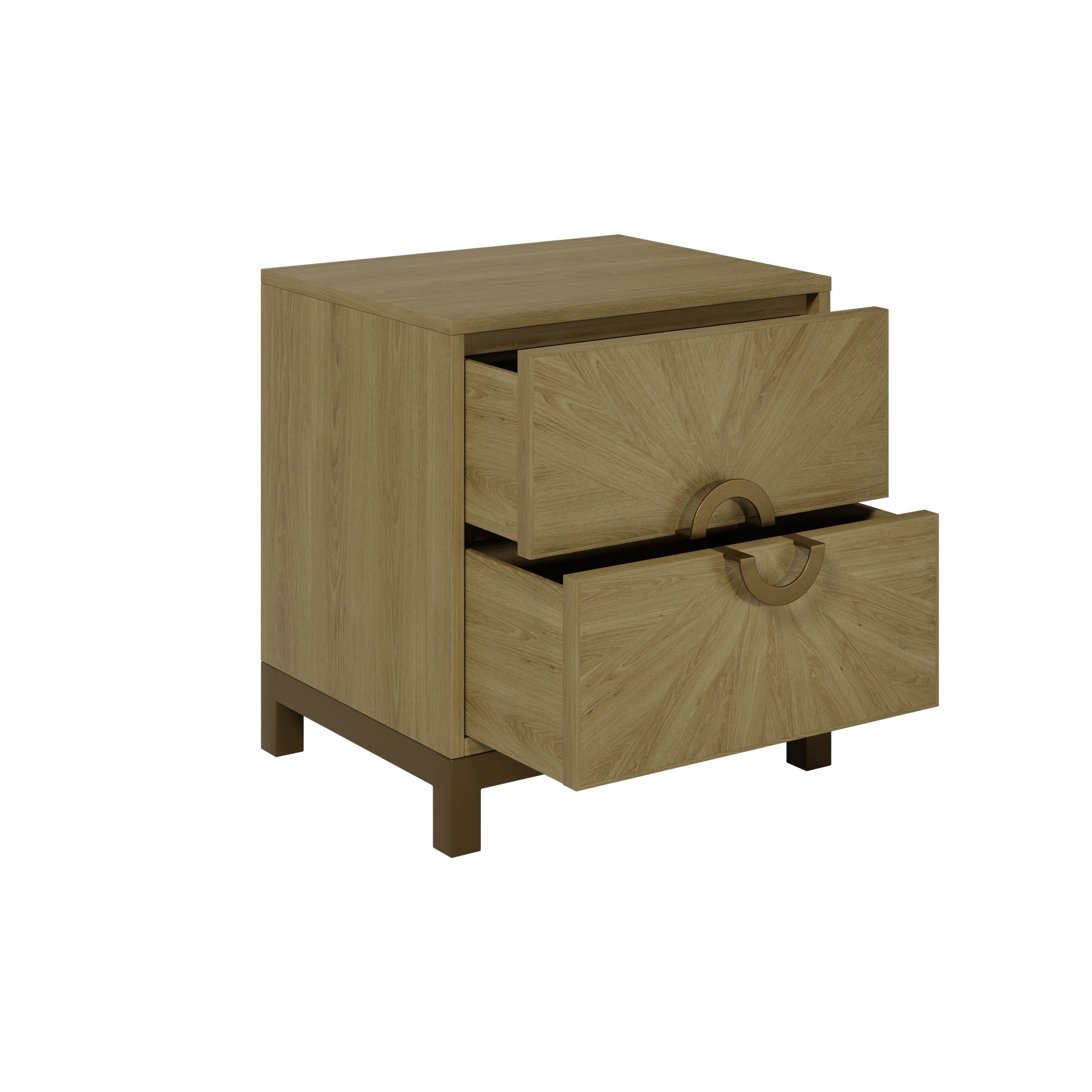 Easton Oak Bedside Table 2 drawer