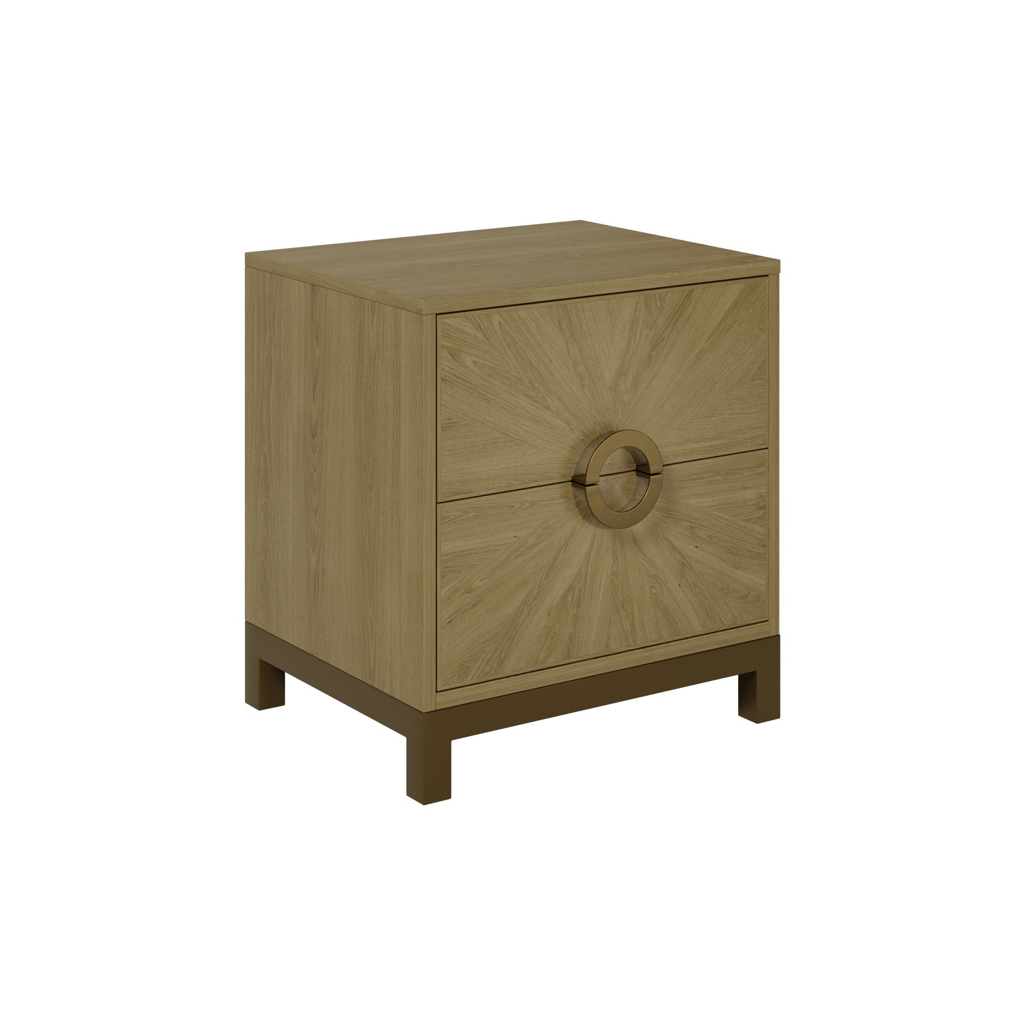 Easton Oak Bedside Table 2 drawer