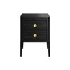 Abberley Bedside Black Oak 2 Drawers