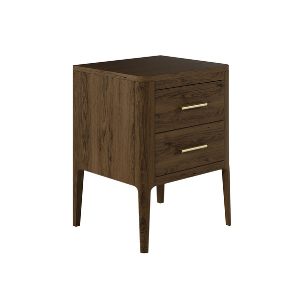 Abberley Bedside Brown Oak 2 Drawers