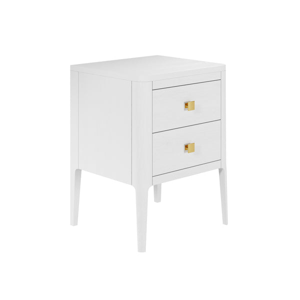 Abberley Bedside White Oak 2 Drawers