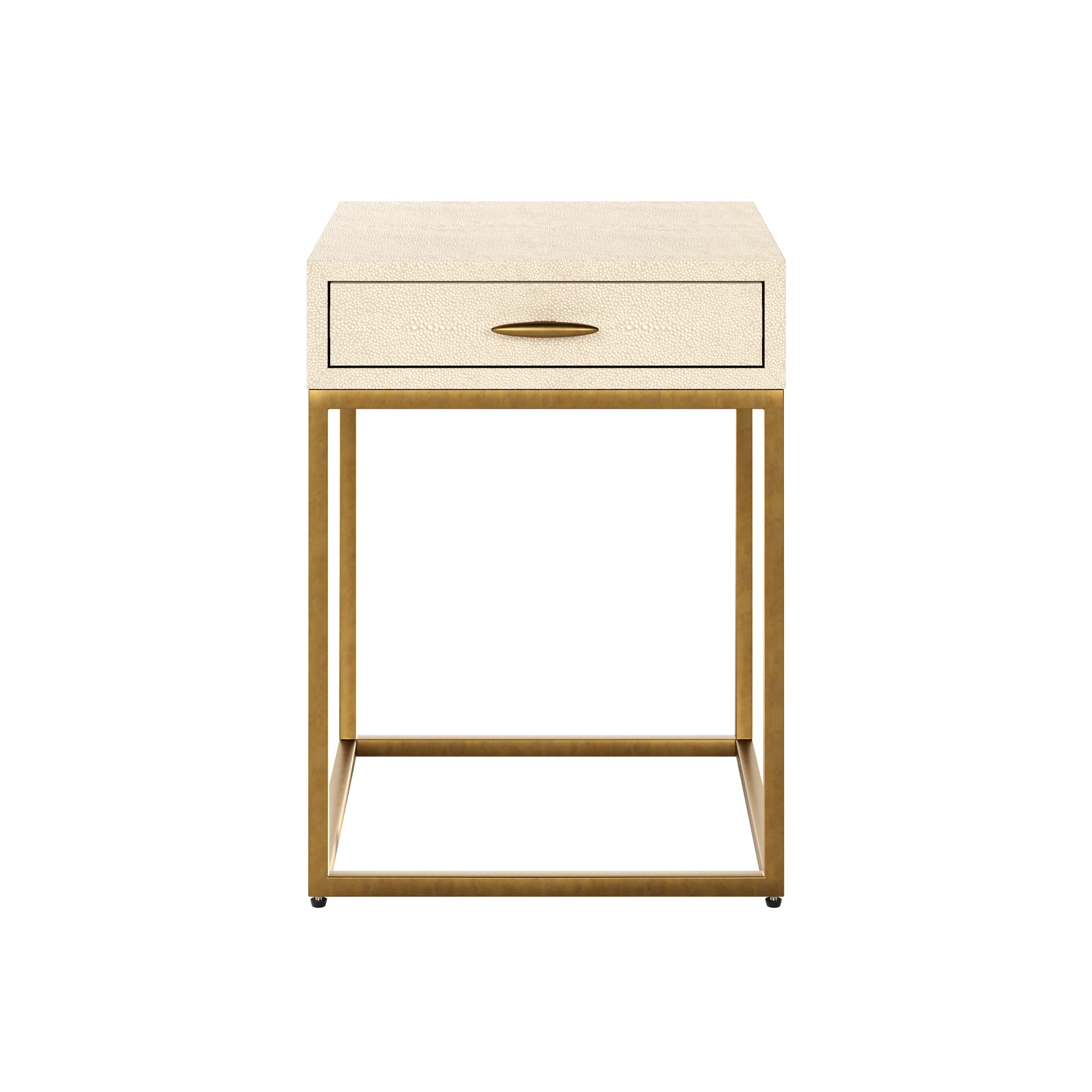 Hampton Bedside Ivory Shagreen 1 Drawer