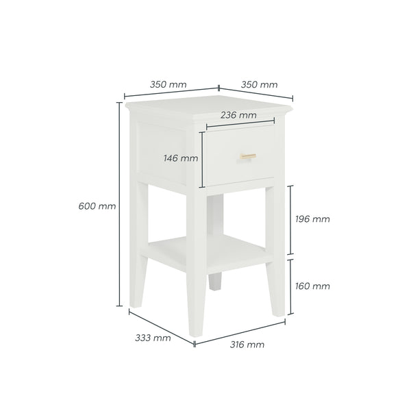 Chilworth Bedside Grey Birch 1 Drawer