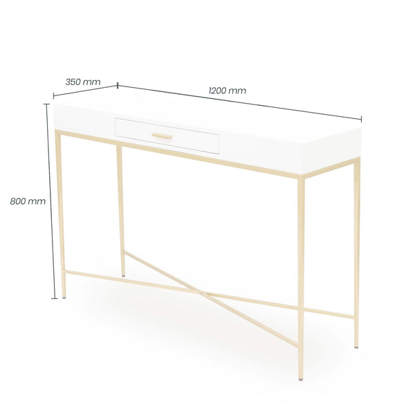 Berkeley Console White 1 Drawer