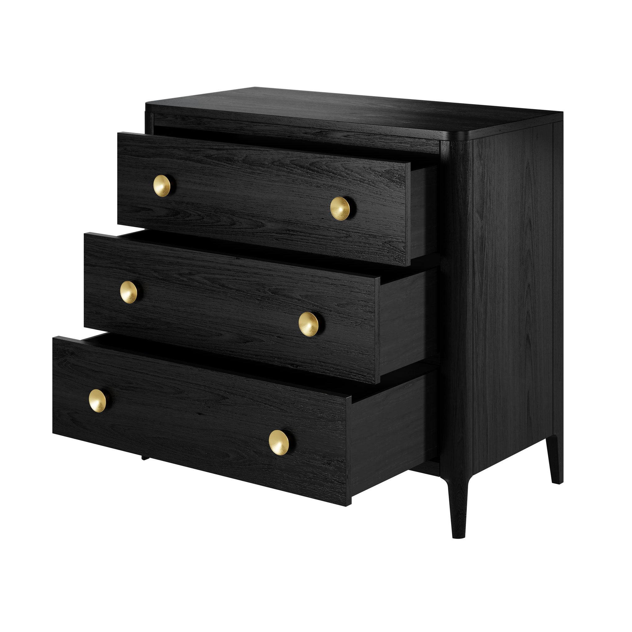 Abberley Chest of 3 Drawers Black