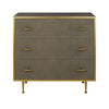 Hampton Chest of 3 Drawers Grey Shagreen