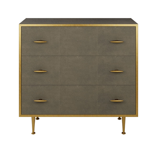 Hampton Chest of 3 Drawers Grey Shagreen