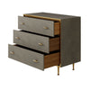 Hampton Chest of 3 Drawers Grey Shagreen