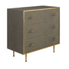 Hampton Chest of 3 Drawers Grey Shagreen