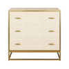 Hampton Chest of 3 Drawers Ivory Shagreen