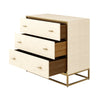 Hampton Chest of 3 Drawers Ivory Shagreen