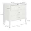 Chilworth Chest of 3 Drawers Grey