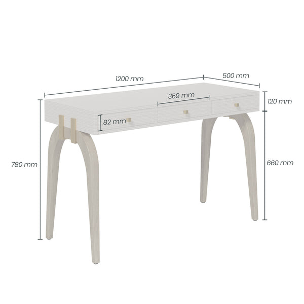 Laverstoke Desk Dressing Table 3 Drawer