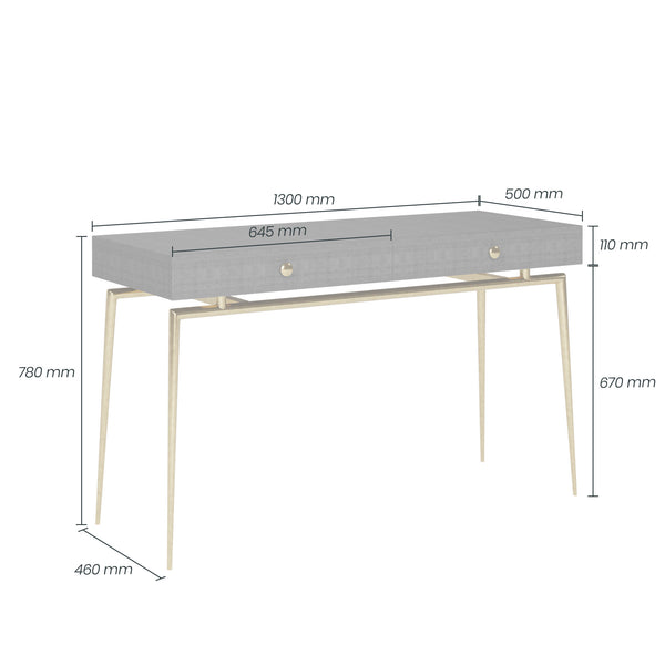 Greyshott Desk Dressing Table 2 Drawer