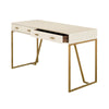 Hampton Desk Dressing Table Ivory Shagreen 2 Drawer