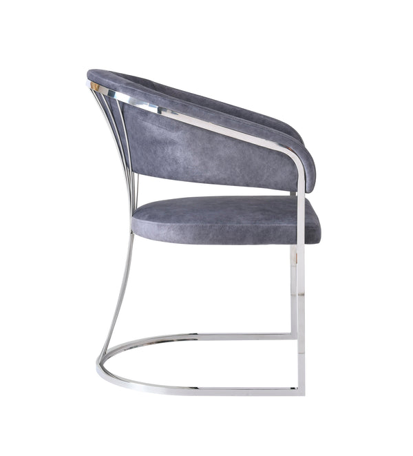 Porado Grey Silver Dining Chair