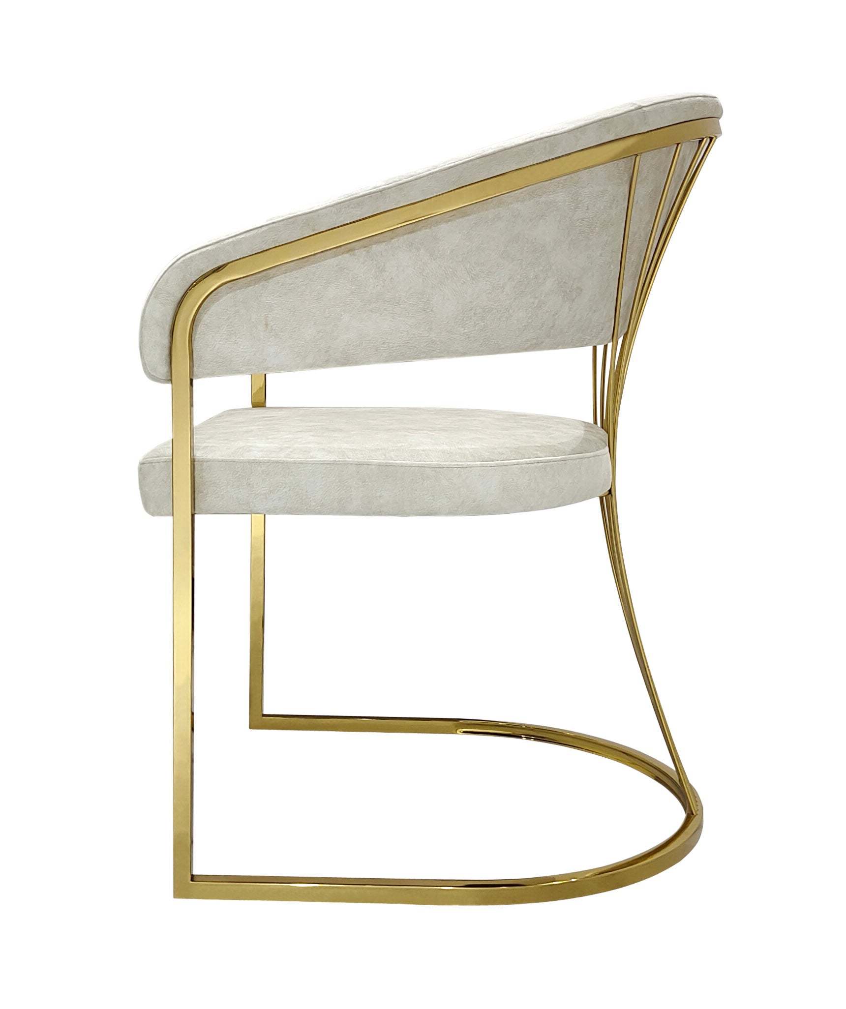 Porado Cream Gold Dining Chair