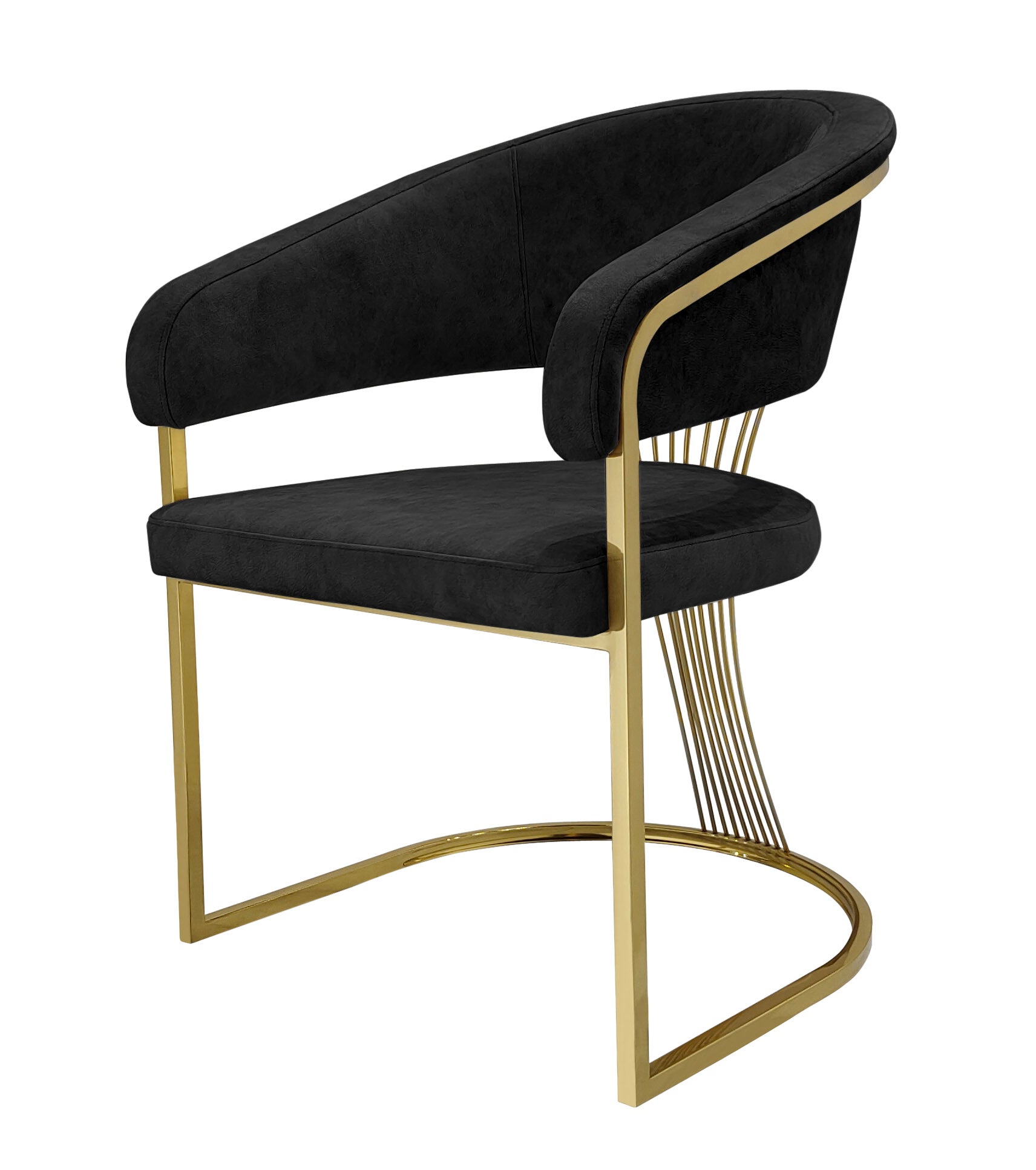 Porado Black Gold Dining Chair