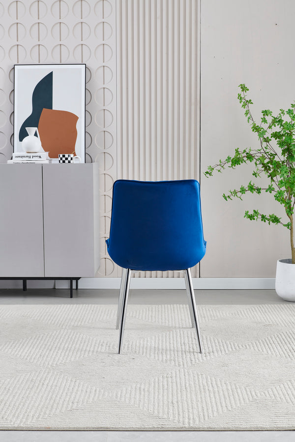 Mortiz Navy Velvet Dining Chair