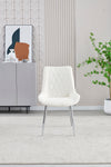 Mortiz White PU Dining Chair