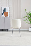 Mortiz White PU Dining Chair