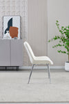 Mortiz White PU Dining Chair