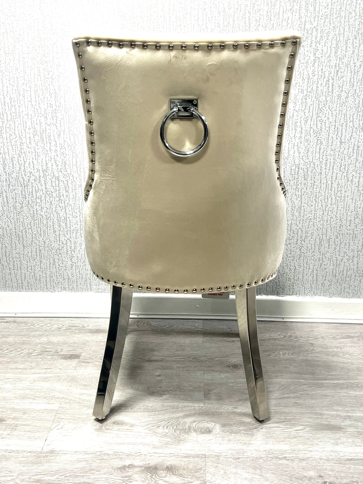 Knightsbridge Mink Knocker Back Chrome Leg Dining Chair