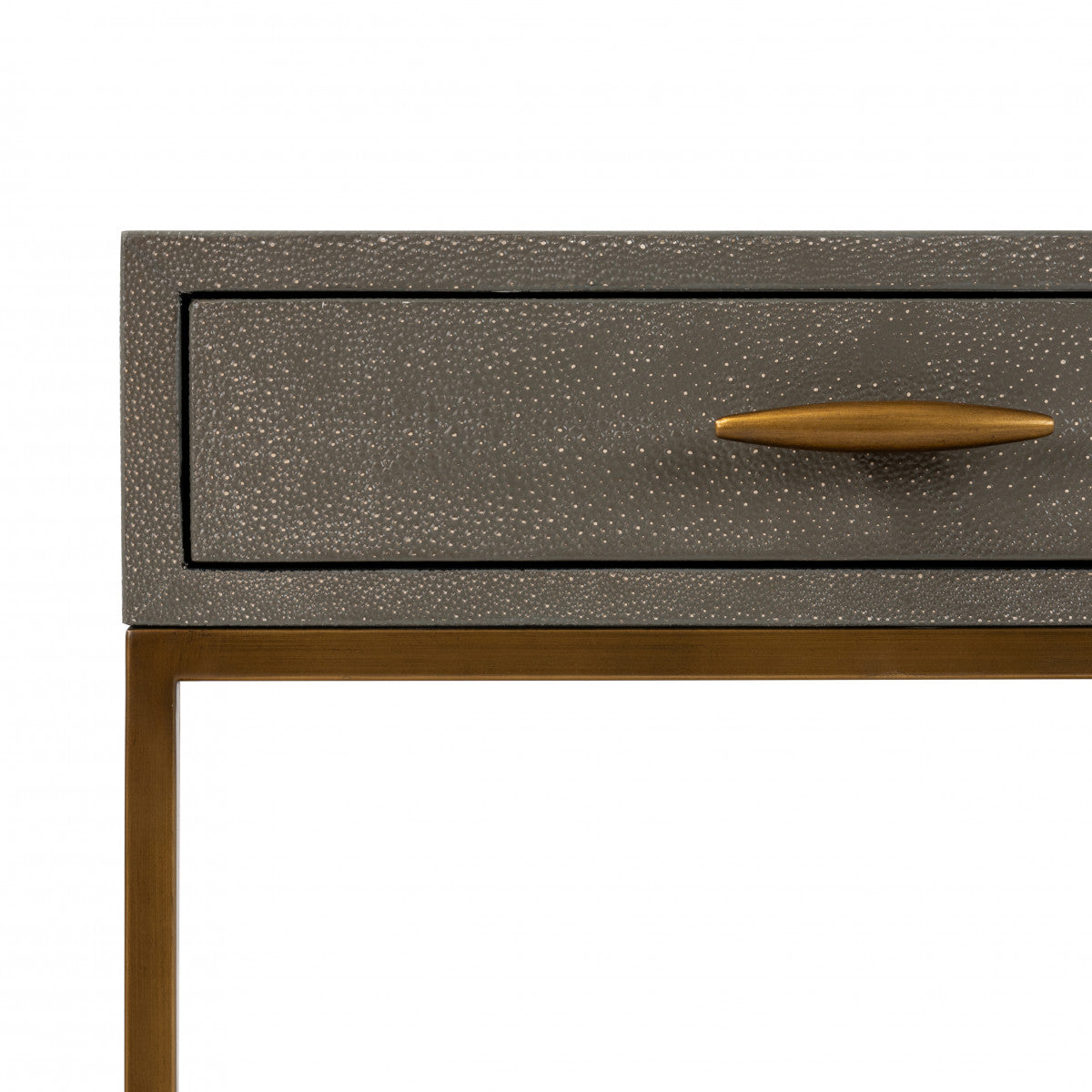 Hampton Bedside Grey Shagreen 1 Drawer