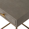 Hampton Bedside Grey Shagreen 1 Drawer