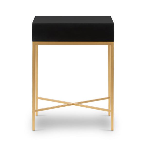 Berkeley End Table Black 1 Drawer