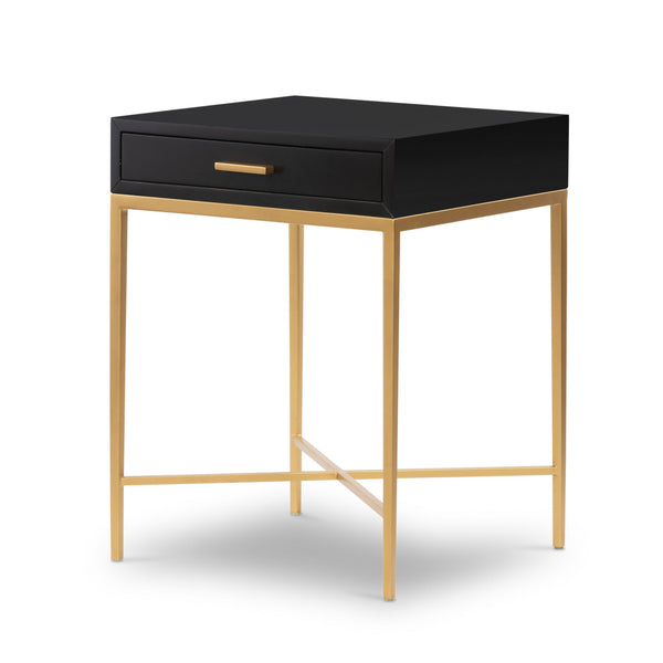 Berkeley End Table Black 1 Drawer