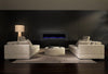 Aurora Grey 50" Insert Electric Fire 10 Colour LED Glass Wall Mounted Inset-Esme Furnishings