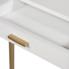 Berkeley End Table White 1 Drawer