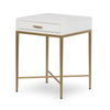 Berkeley End Table White 1 Drawer