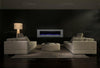 Aurora Grey 50" Insert Electric Fire 10 Colour LED Glass Wall Mounted Inset-Esme Furnishings