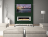 Aurora White 60" Insert Electric Fire 10 Colour LED Glass Wall Mounted Inset-Esme Furnishings