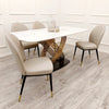 Orion Gold 180CM Dining Table with Polar White Sintered Stone Top - AR Furnishings