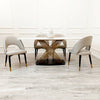 Orion Gold 180CM Dining Table with Polar White Sintered Stone Top - AR Furnishings