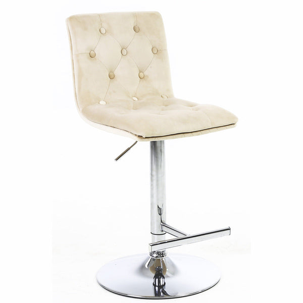 Elegant Mink Plush Fabric bar Stool - AR Furnishings