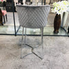 Osaka Grey Quilted Bar Stool - AR Furnishings