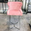 Osaka Pink Quilted Bar Stool - AR Furnishings