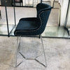 Osaka Black Quilted Bar Stool - AR Furnishings