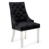 Majestic Black Quilted Knocker Back Dining Chair - AR Furnishings