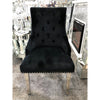 Majestic Black Quilted Knocker Back Dining Chair - AR Furnishings