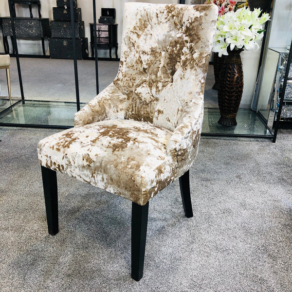 Premium Vegas Crushed Velvet Dining Chairs - AR Furnishings