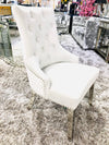 Majestic Silver Quilted Knocker Back Dining Chair - AR Furnishings