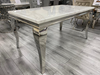 Louis White Marble Dining Table Select Size